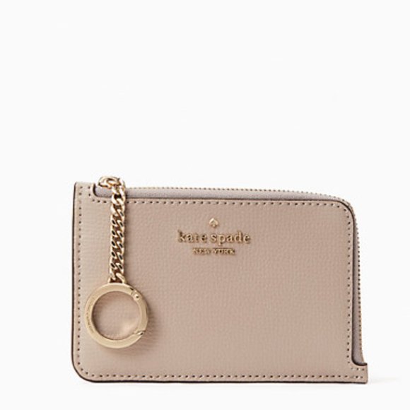 Kate Spade Darcy Medium L-Zip Card Holder Warm Taupe - Picture 10 of 15